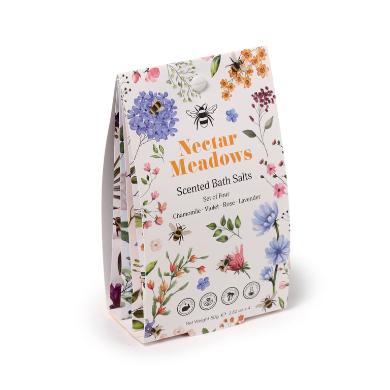 Natural Salts Bath Set - 4 Soothing Fragrances (Vegan & Palm Oil Free)