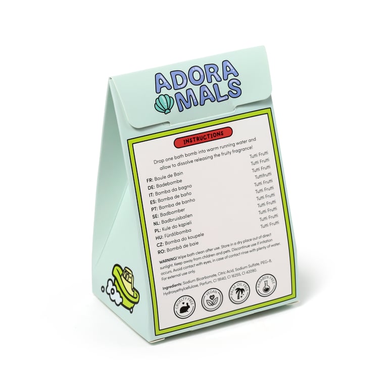 Handmade Adoramals Wild Bath Bombs - Vegan, Cruelty Free & Palm Oil Free Gift Box