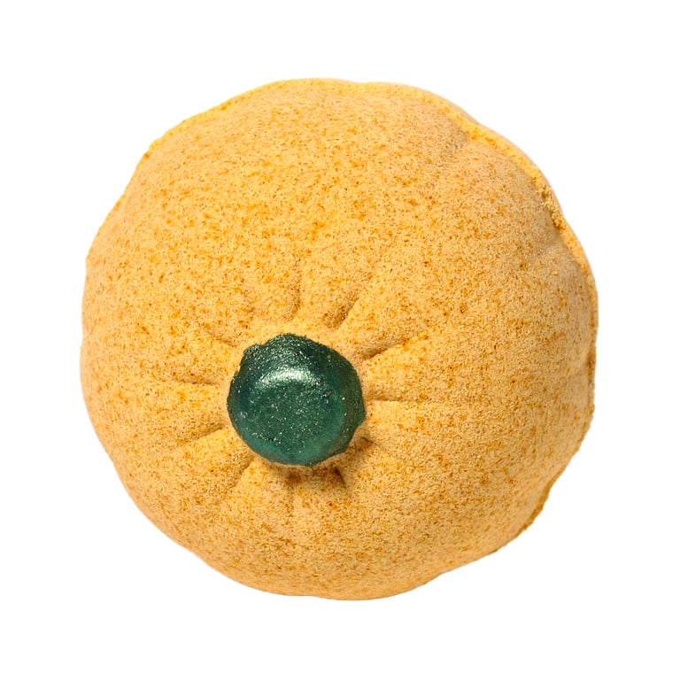 Handmade Autumn Harvest Pumpkin Bath Bomb - Cruelty Free, Vegan, Palm Oil & Gluten Free