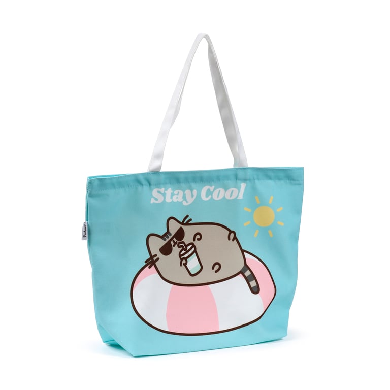 Polyester Pusheen Cat Summer Beach Bag - Wipe Clean & Licensed