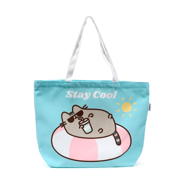 Polyester Pusheen Cat Summer Beach Bag - Wipe Clean & Licensed