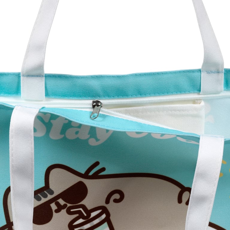 Polyester Pusheen Cat Summer Beach Bag - Wipe Clean & Licensed