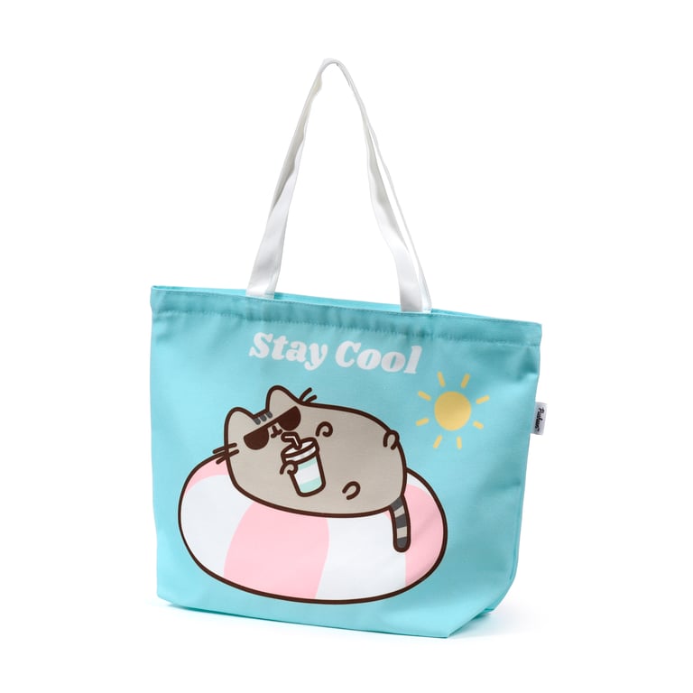 Polyester Pusheen Cat Summer Beach Bag - Wipe Clean & Licensed