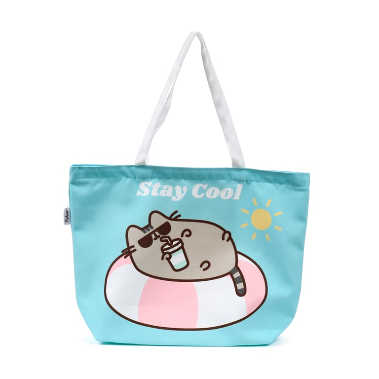 Polyester Pusheen Cat Summer Beach Bag - Wipe Clean & Licensed