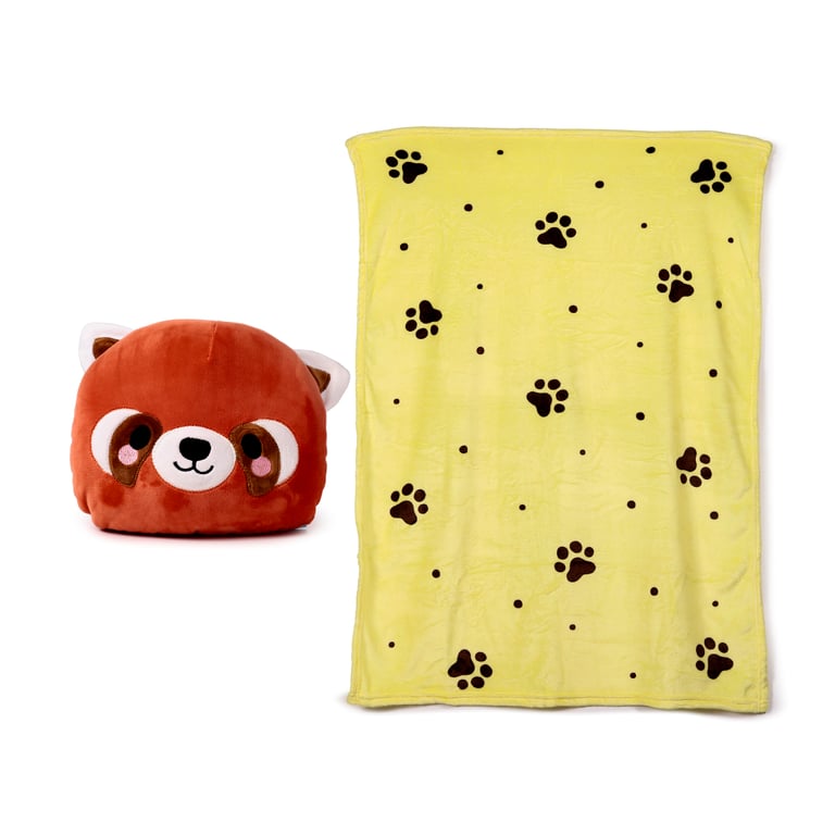 Adoramals 2in1 Red Panda Plush Toy & Travel Blanket - CE Marked, 100 Polyester
