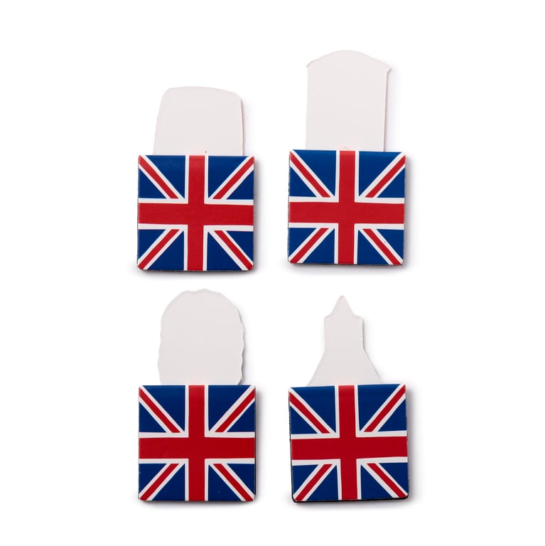 London Souvenir Magnetic Shaped Bookmark Set - Durable Metal and Paper Design