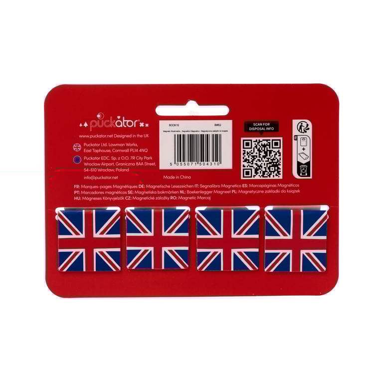 London Souvenir Magnetic Shaped Bookmark Set - Durable Metal and Paper Design