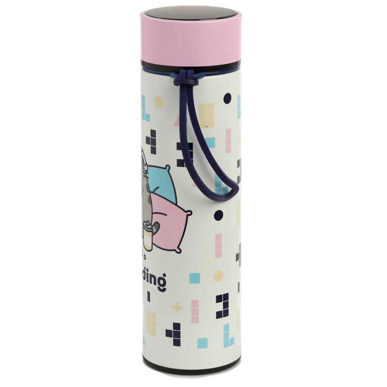 Pusheen Gaming Insulated Reusable Drinks Bottle with Digital Thermometer