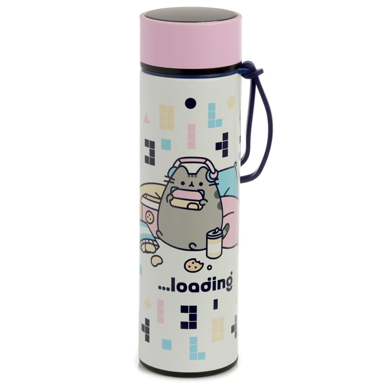 Pusheen Gaming Insulated Reusable Drinks Bottle with Digital Thermometer