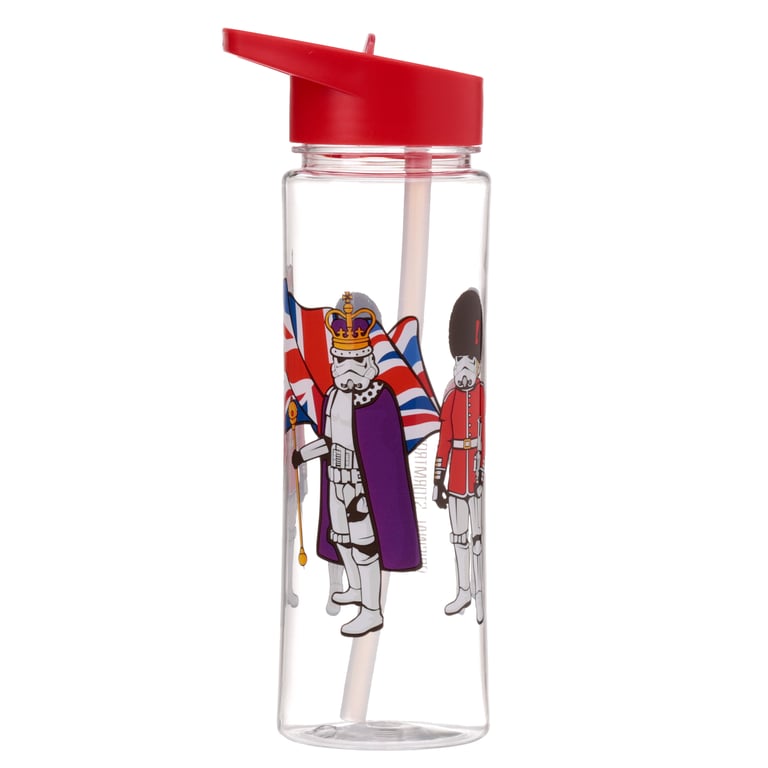 The Original Stormtrooper Reusable Shatterproof 550ml Flip Straw Water Bottle - BPA Free