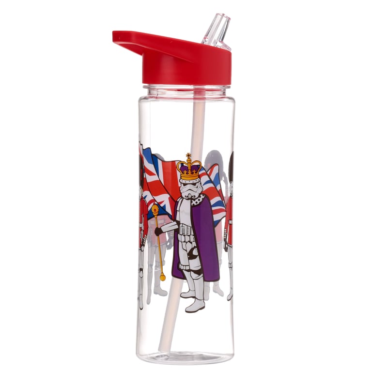 The Original Stormtrooper Reusable Shatterproof 550ml Flip Straw Water Bottle - BPA Free