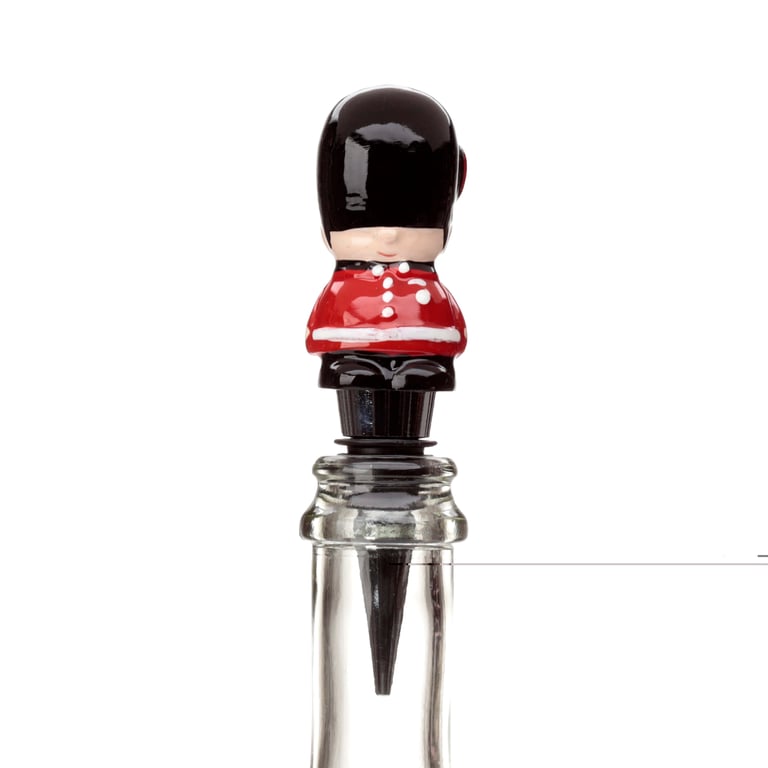 London Icons Guardsman Resin & Metal Bottle Stopper - Home Decor Accessory