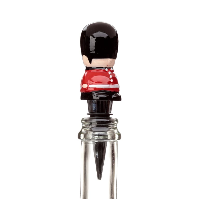 London Icons Guardsman Resin & Metal Bottle Stopper - Home Decor Accessory