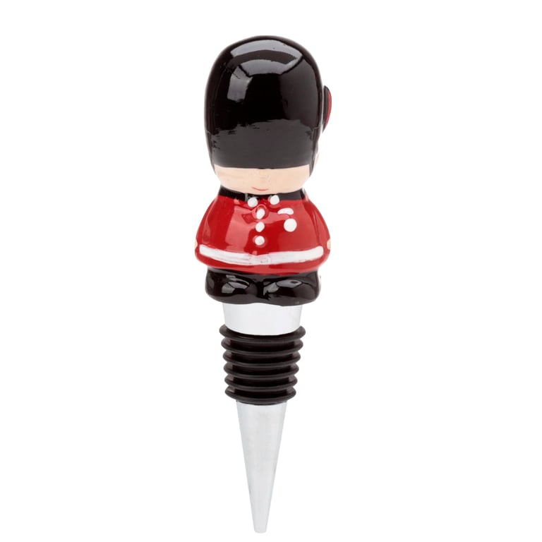 London Icons Guardsman Resin & Metal Bottle Stopper - Home Decor Accessory