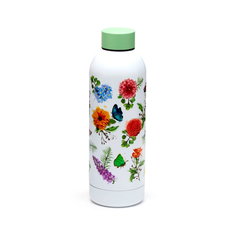 Reusable Insulated Stainless Steel Drinks Bottle 530ml - Butterfly Meadows