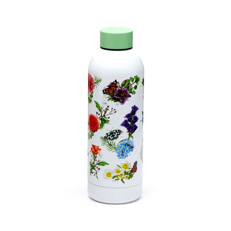 Reusable Insulated Stainless Steel Drinks Bottle 530ml - Butterfly Meadows