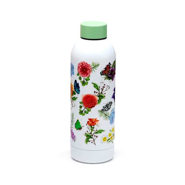 Reusable Insulated Stainless Steel Drinks Bottle 530ml - Butterfly Meadows