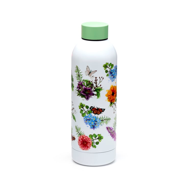 Reusable Insulated Stainless Steel Drinks Bottle 530ml - Butterfly Meadows