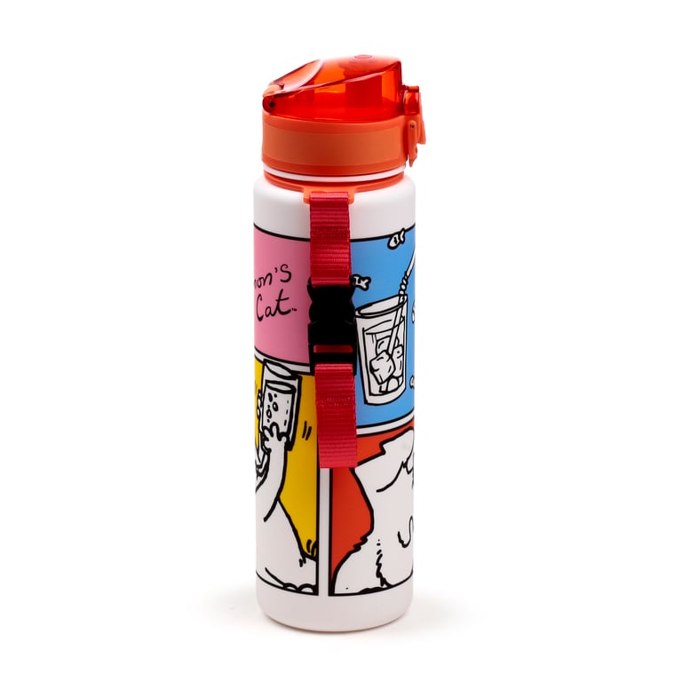 Simon s Cat 600ml Shatterproof Pop Top Water Bottle with Silicone Seal and BPA Free Polypropylene Body