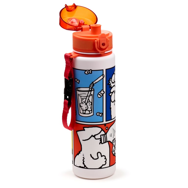 Simon s Cat 600ml Shatterproof Pop Top Water Bottle with Silicone Seal and BPA Free Polypropylene Body