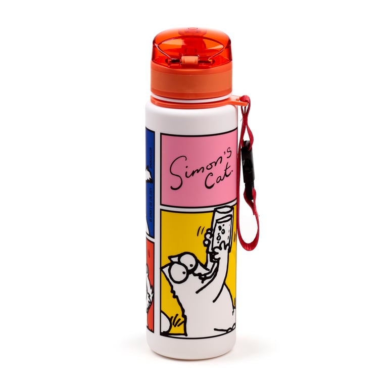 Simon s Cat 600ml Shatterproof Pop Top Water Bottle with Silicone Seal and BPA Free Polypropylene Body