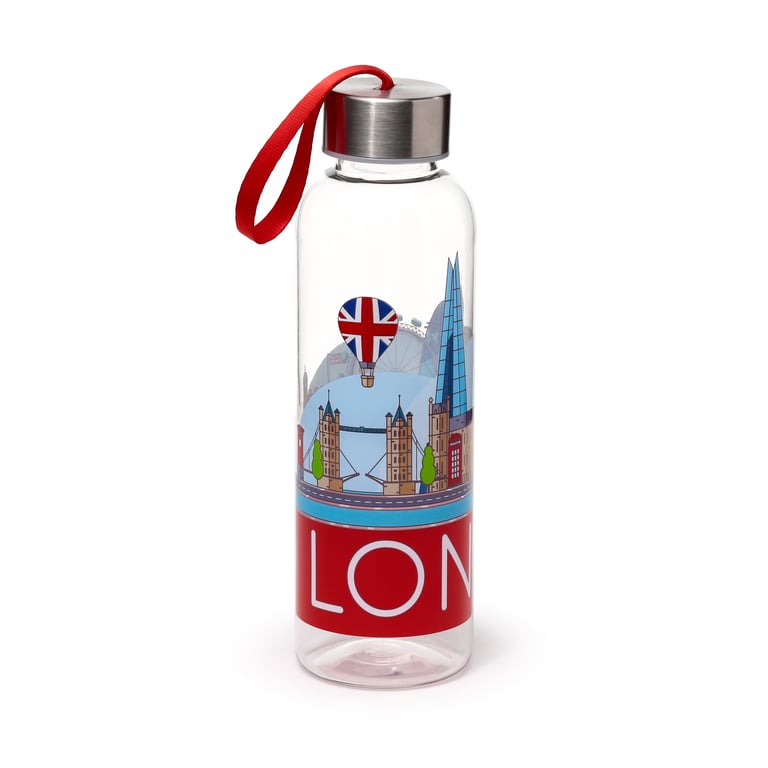 London Icons Panorama Reusable Water Bottle - 500ml Stainless Steel & Food Safe
