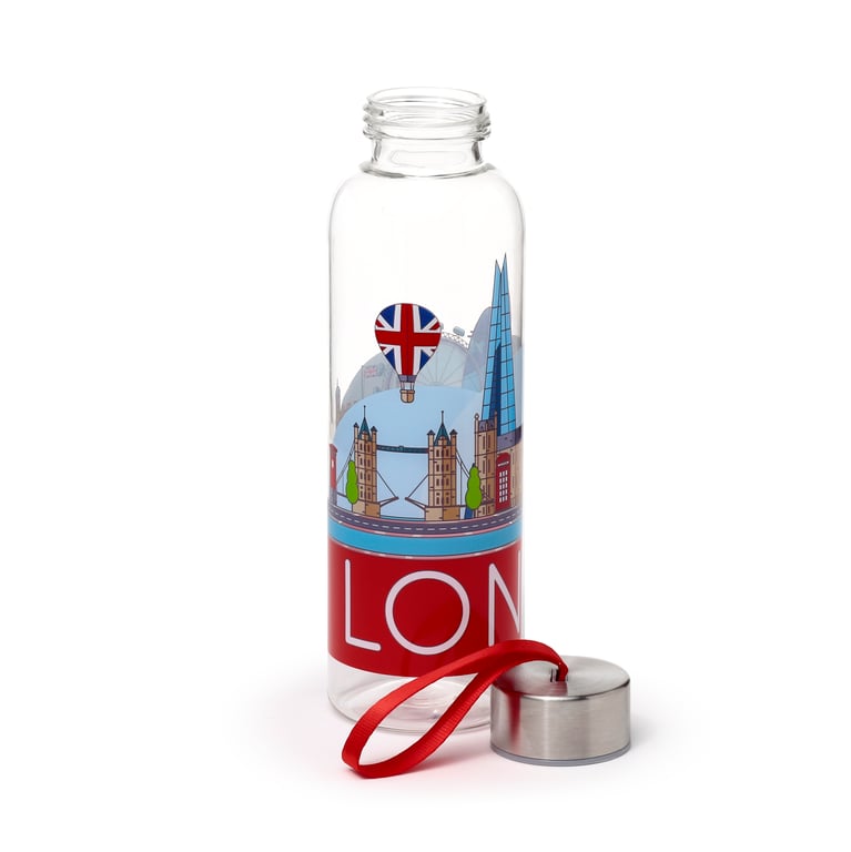London Icons Panorama Reusable Water Bottle - 500ml Stainless Steel & Food Safe