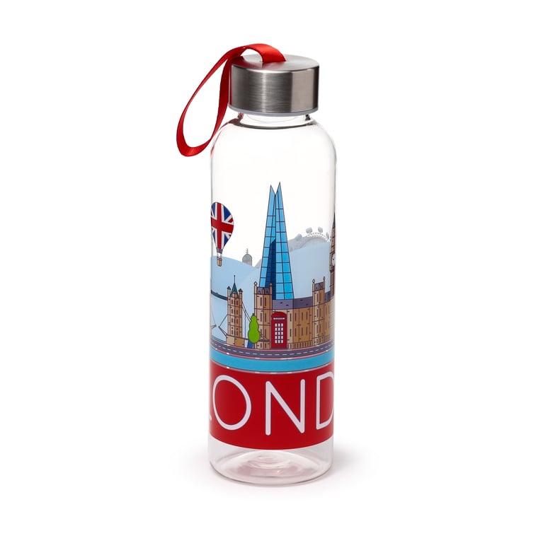 London Icons Panorama Reusable Water Bottle - 500ml Stainless Steel & Food Safe