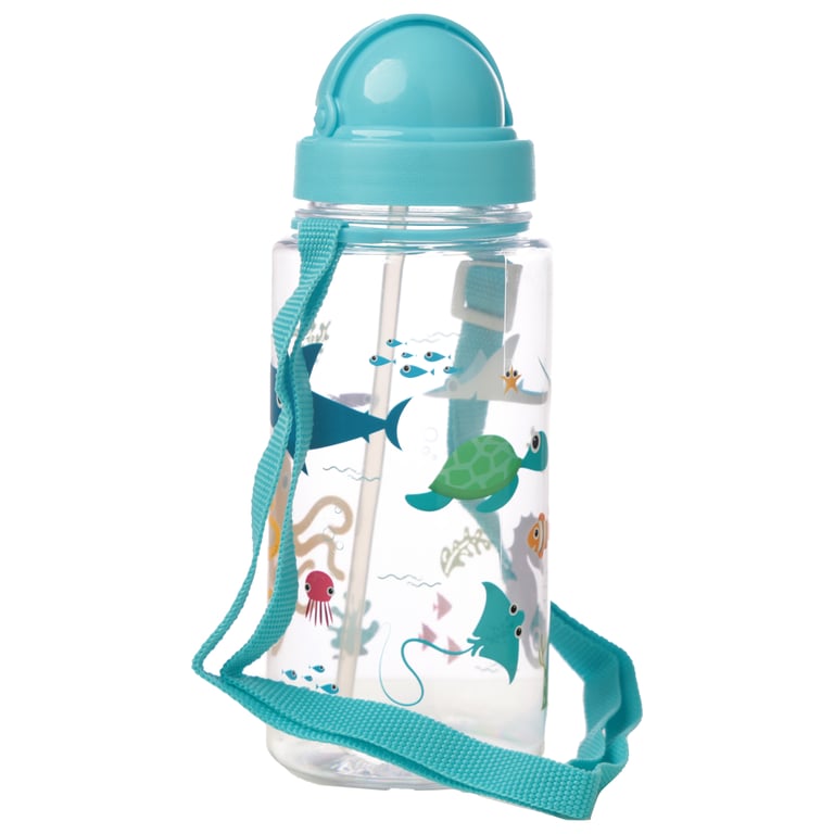 Splosh Sealife Children s 450ml BPA Free Reusable Water Bottle with Flip Straw