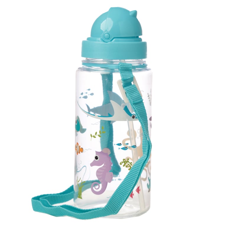 Splosh Sealife Children s 450ml BPA Free Reusable Water Bottle with Flip Straw