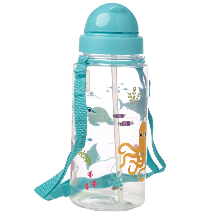 Splosh Sealife Children s 450ml BPA Free Reusable Water Bottle with Flip Straw