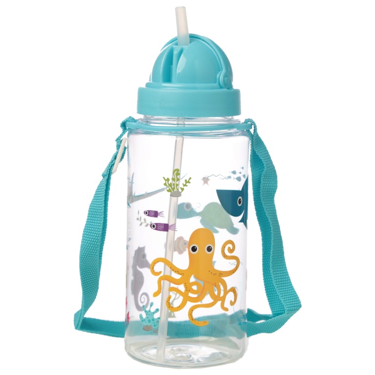 Splosh Sealife Children s 450ml BPA Free Reusable Water Bottle with Flip Straw