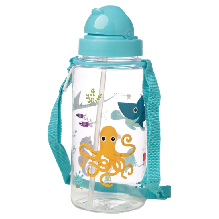 Splosh Sealife Children s 450ml BPA Free Reusable Water Bottle with Flip Straw