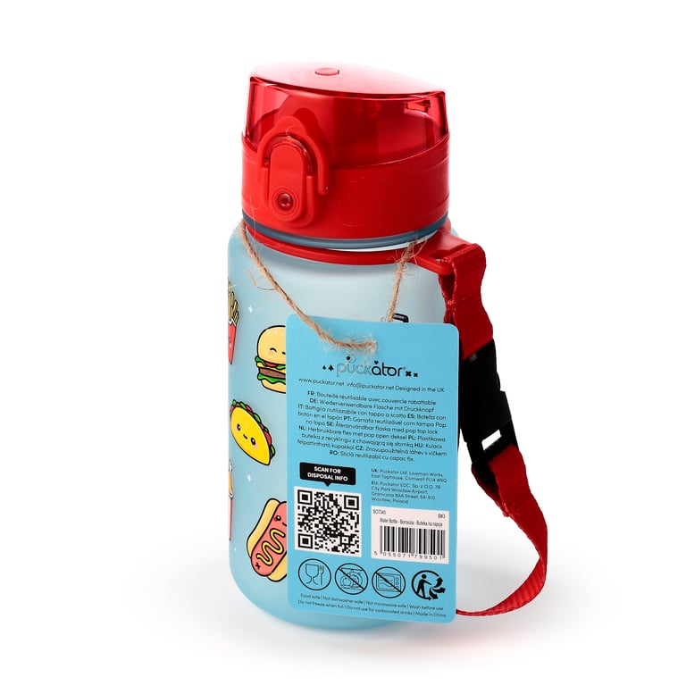 350ml Shatterproof BPA Free Silicone Seal Children s Reusable Water Bottle by Foodiemals