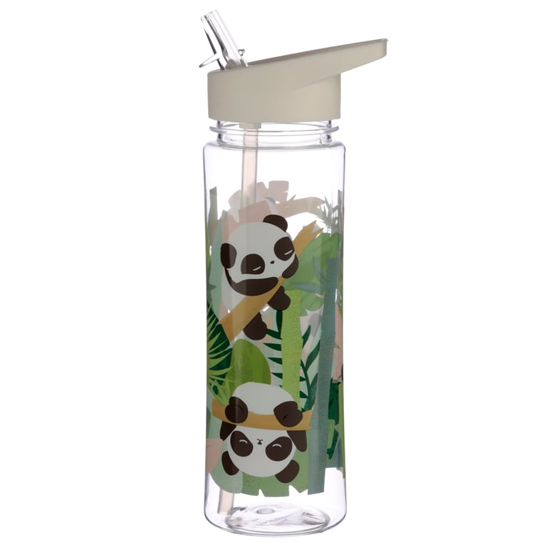 Polypropylene Reusable Water Bottle 550ml - Flip Straw Design, BPA Free and Food Safe