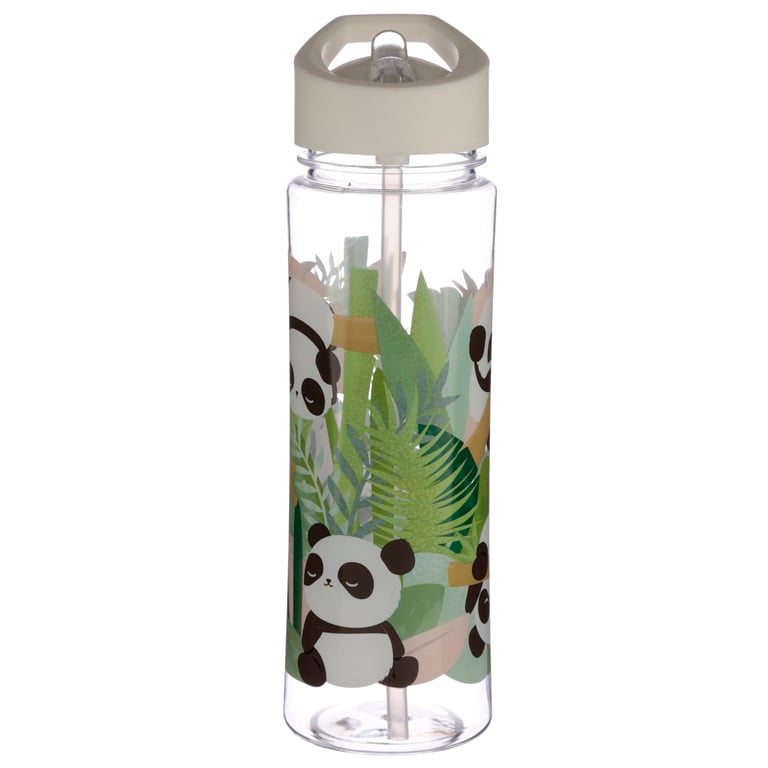 Polypropylene Reusable Water Bottle 550ml - Flip Straw Design, BPA Free and Food Safe