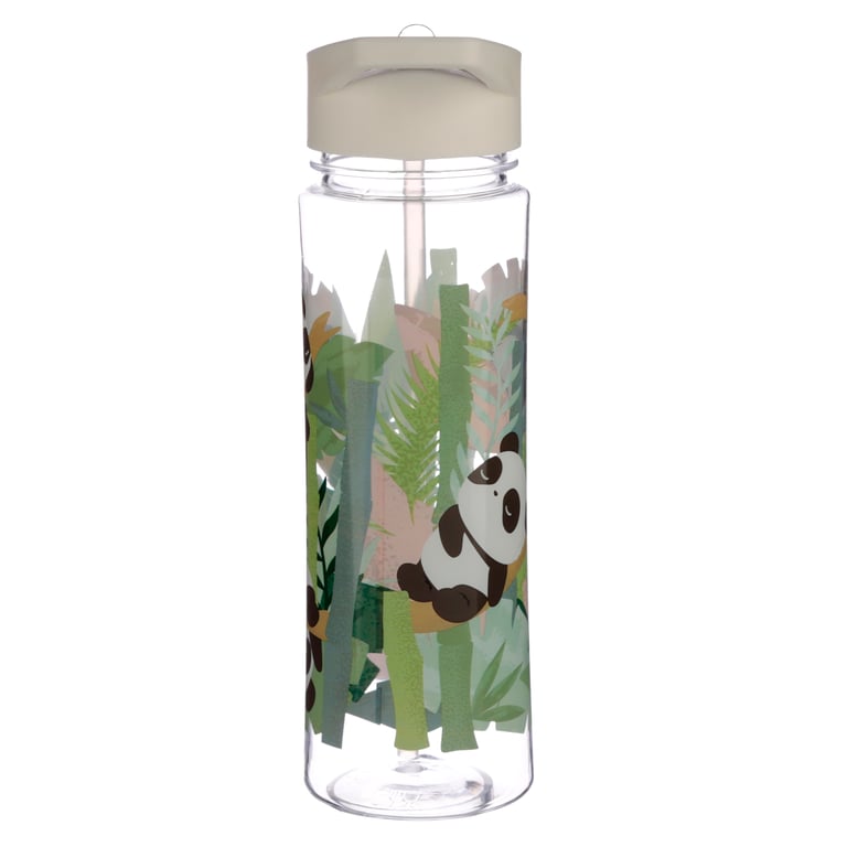Polypropylene Reusable Water Bottle 550ml - Flip Straw Design, BPA Free and Food Safe
