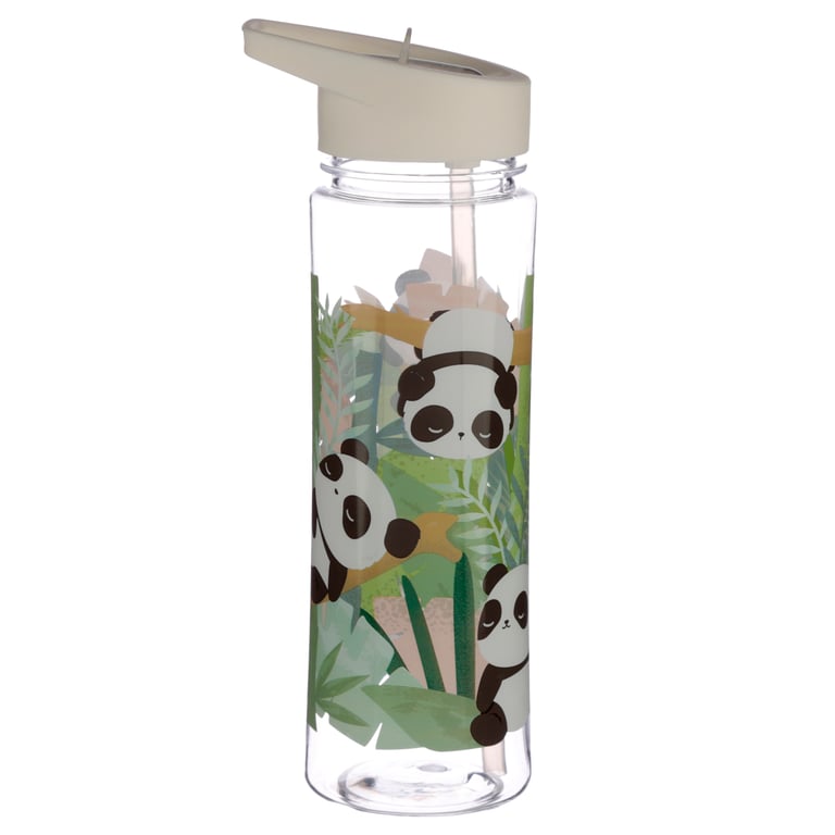 Polypropylene Reusable Water Bottle 550ml - Flip Straw Design, BPA Free and Food Safe