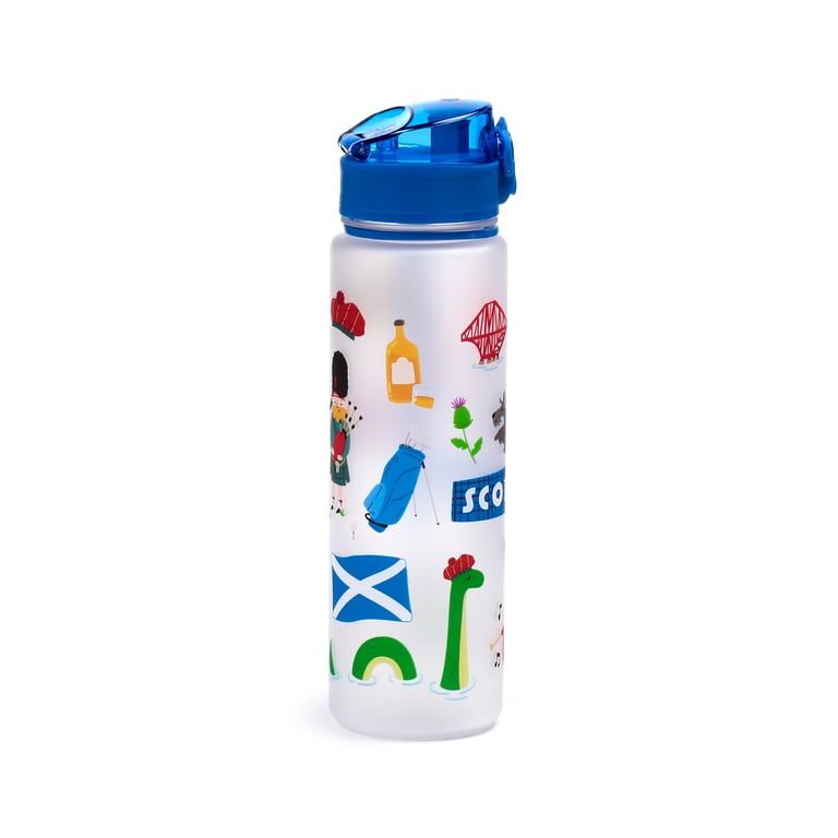 600ml Shatterproof Polypropylene Lid Water Bottle - Scotland Souvenir BPA Free Reusable Gift