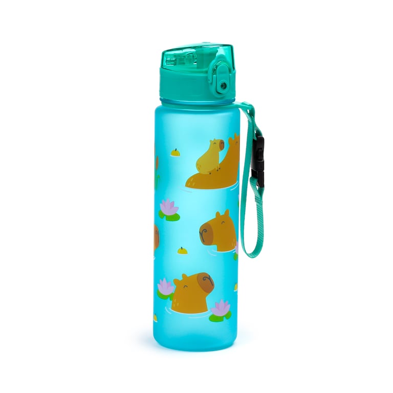 600ml Shatterproof Capybara Water Bottle - BPA Free & Food Safe Reusable Drink Container