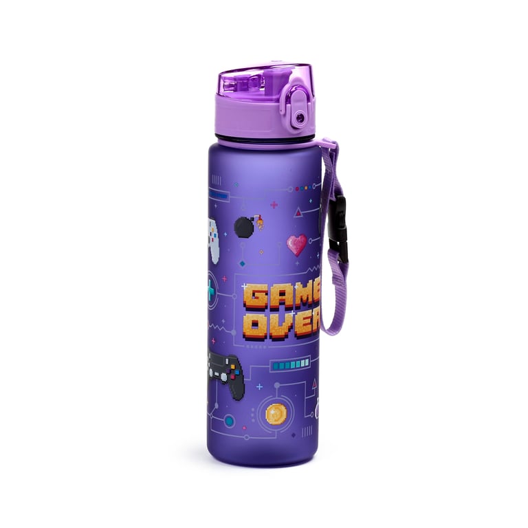 Shatterproof Game Over 600ml Polypropylene Water Bottle - BPA Free & Eco Friendly