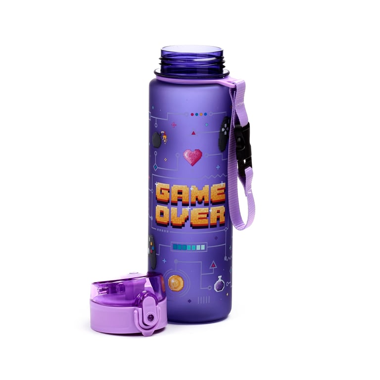 Shatterproof Game Over 600ml Polypropylene Water Bottle - BPA Free & Eco Friendly