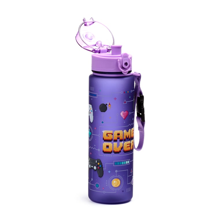 Shatterproof Game Over 600ml Polypropylene Water Bottle - BPA Free & Eco Friendly