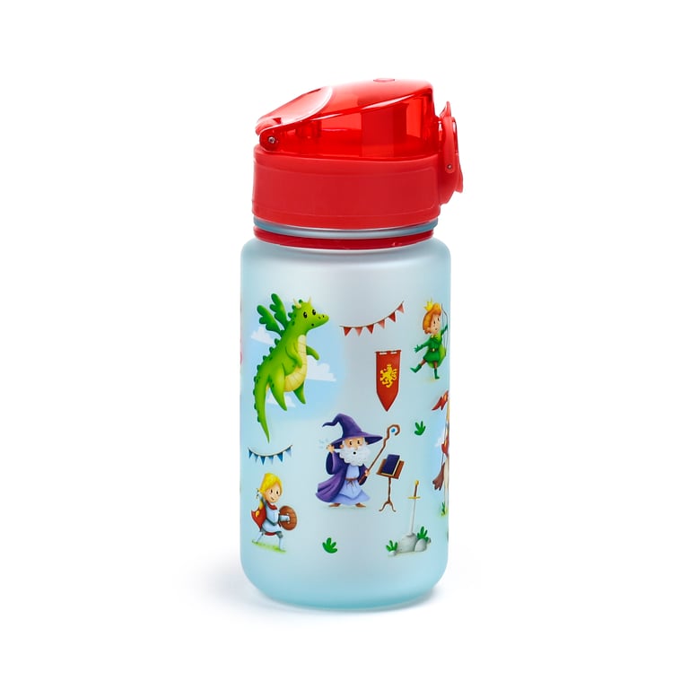 350ml Shatterproof Knights & Dragons Water Bottle - BPA Free and Reusable