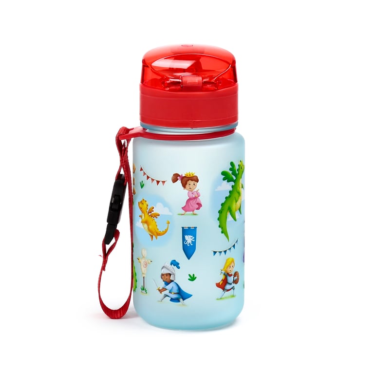 350ml Shatterproof Knights & Dragons Water Bottle - BPA Free and Reusable