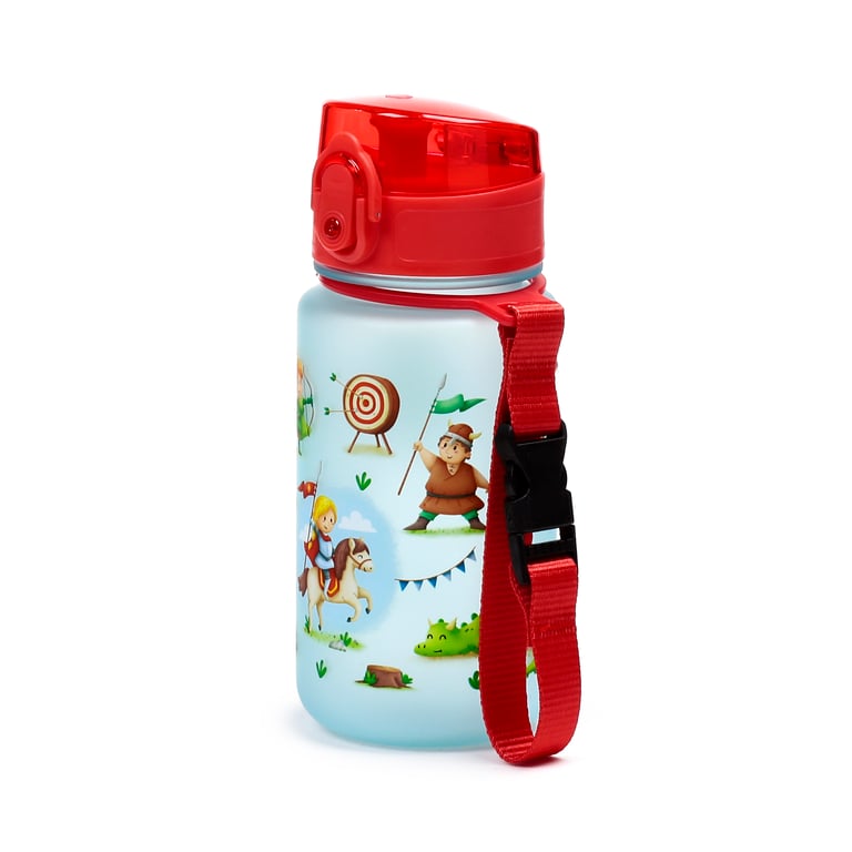 350ml Shatterproof Knights & Dragons Water Bottle - BPA Free and Reusable