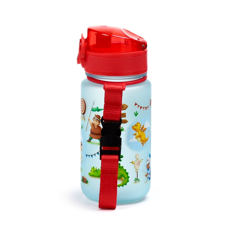 350ml Shatterproof Knights & Dragons Water Bottle - BPA Free and Reusable