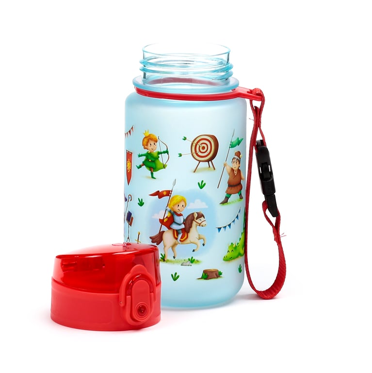 350ml Shatterproof Knights & Dragons Water Bottle - BPA Free and Reusable