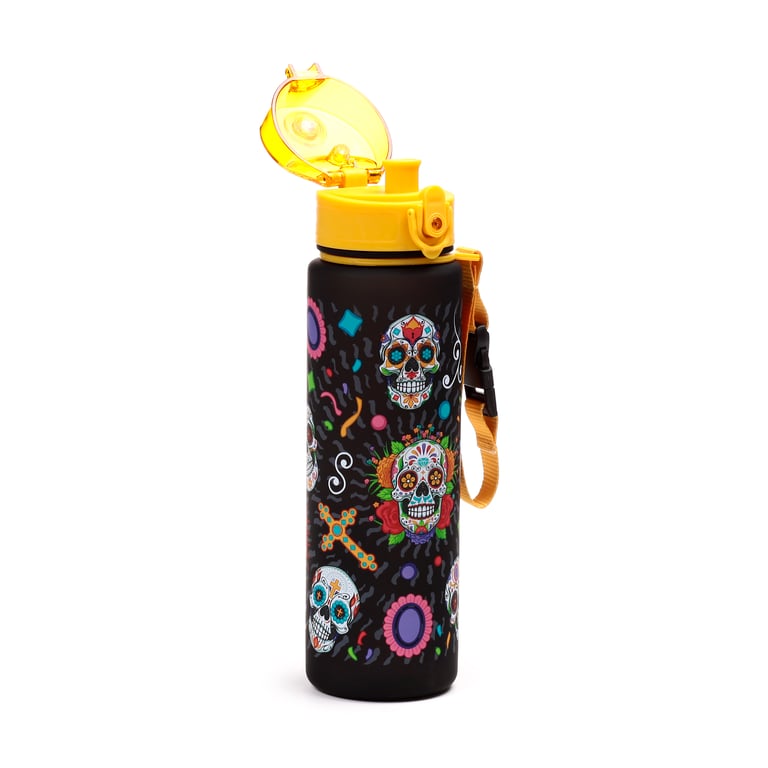 600ml Shatterproof Day of the Dead BPA Free Reusable Water Bottle - Food Safe and Leak Proof Design