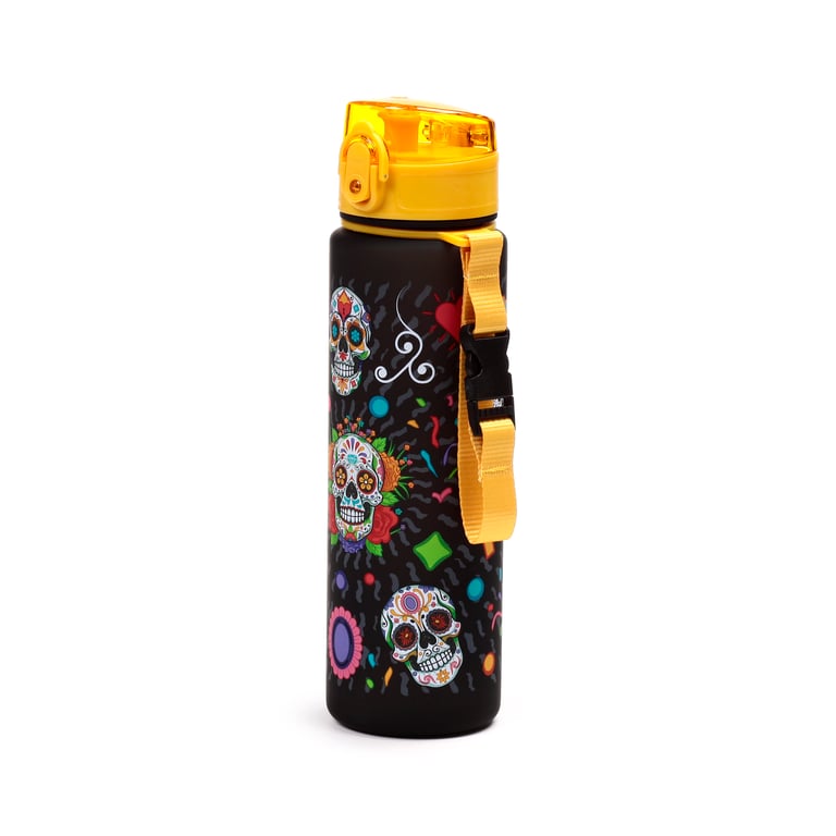 600ml Shatterproof Day of the Dead BPA Free Reusable Water Bottle - Food Safe and Leak Proof Design